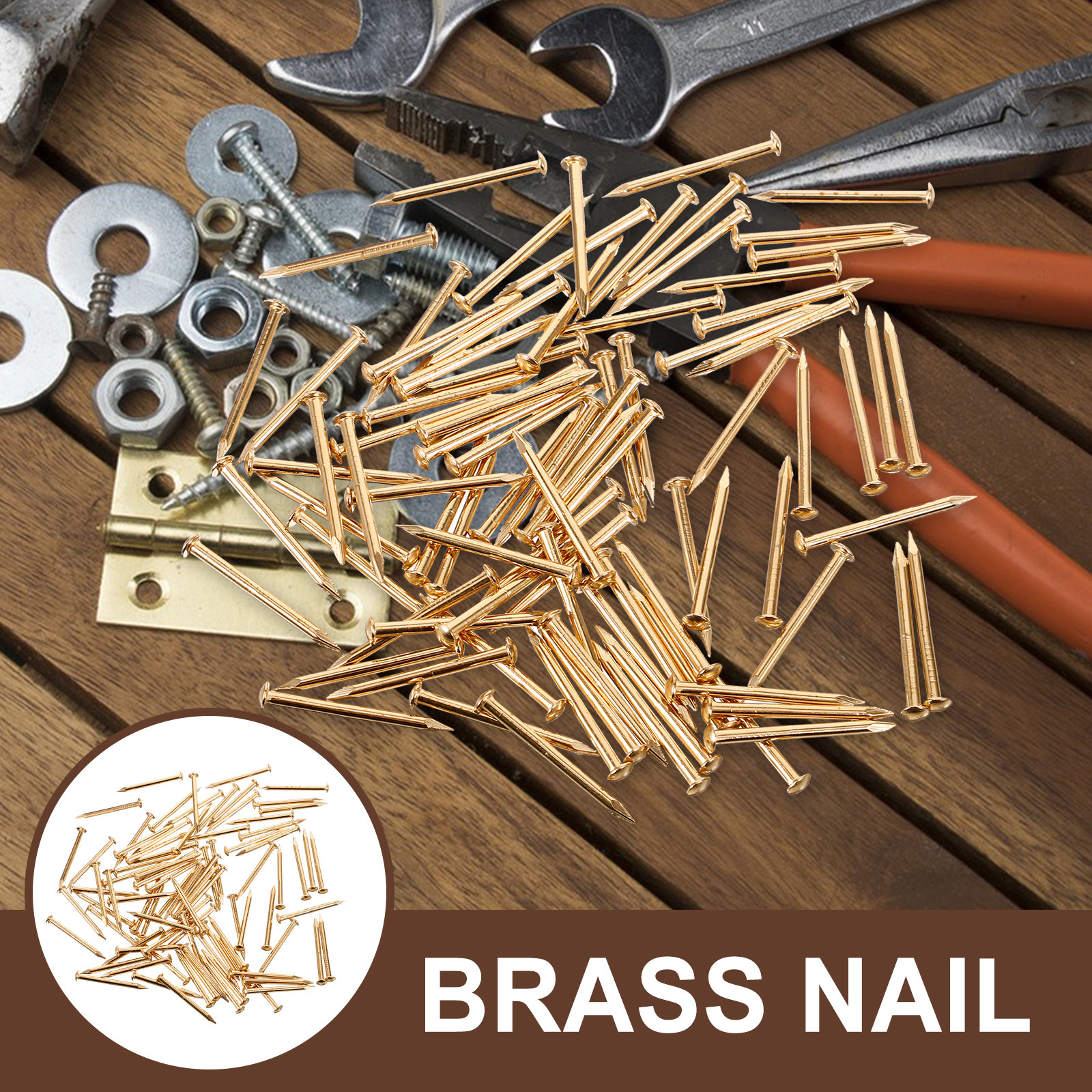 Furniture Upholstery Hardware - 100Pcs 18Mm Brass Furniture Tacks Decorative