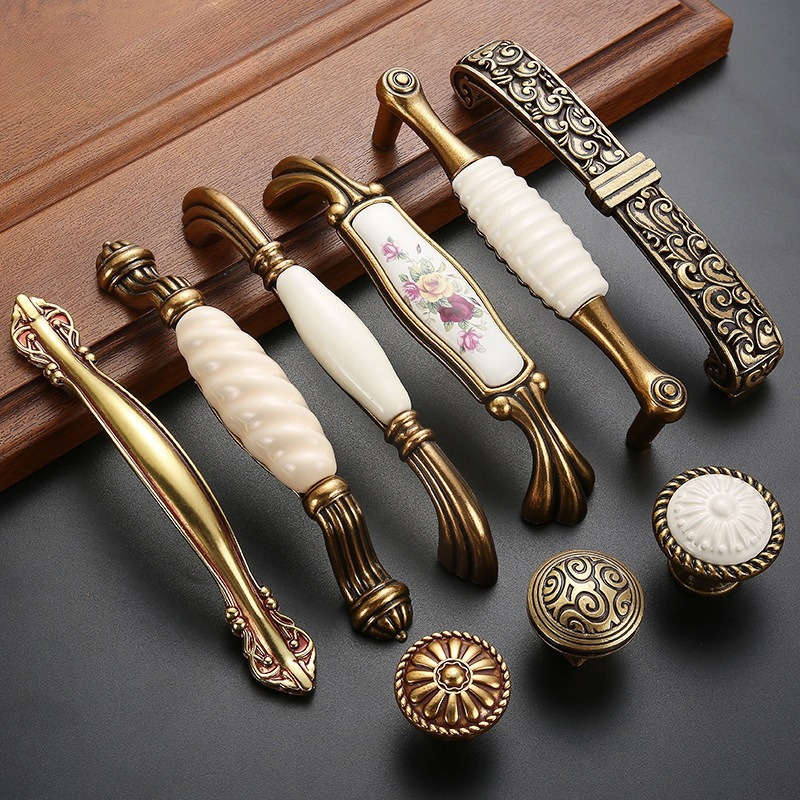 Furniture Hardware Vintage - Drawer Knobs Wardrobe Door Handle European