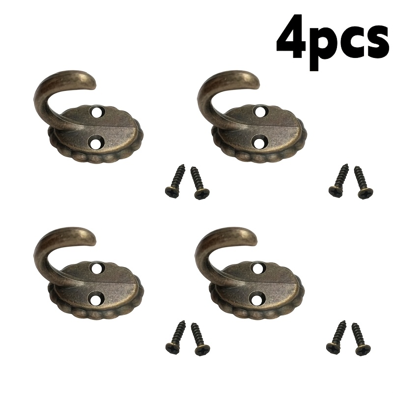 Furniture Hardware Wholesale - 4Pcs Bronze Color Clothes Hanging Hook