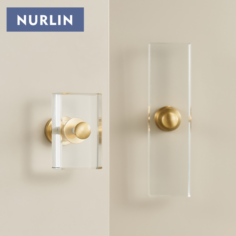 Nurlin Brass Acrylic Cabinet D - Furniture Hardware Vintage review and price