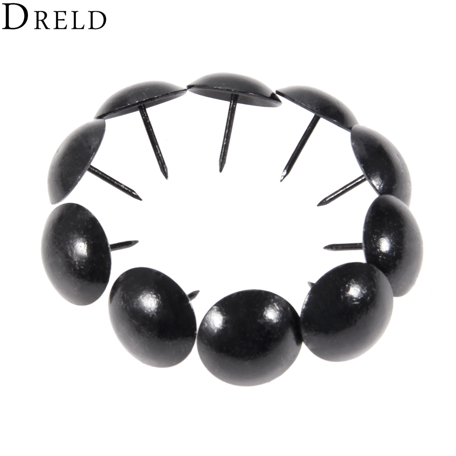 DRELD 10Pcs 25mm Antique Black - Furniture Upholstery Hardware review and price