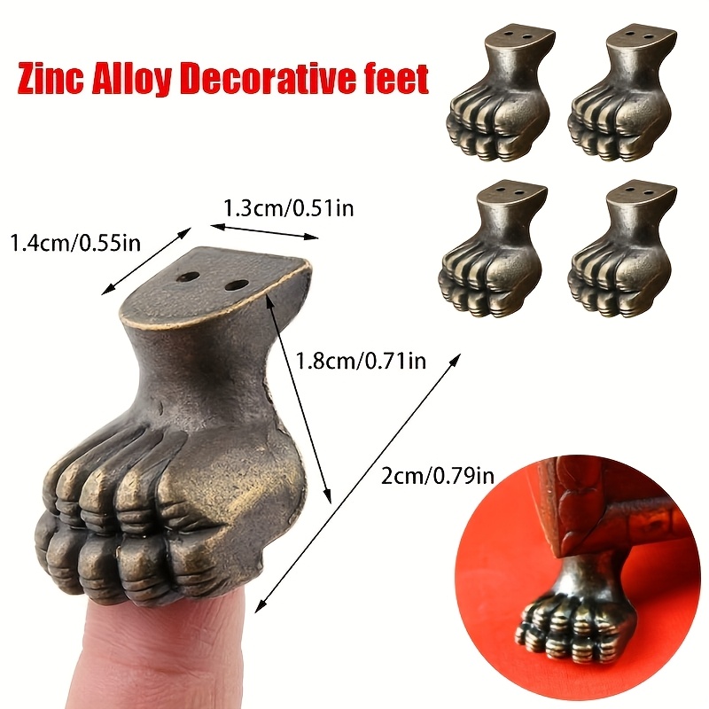 4pcs Antique Foot Brass Jewelr - Furniture Hardware For Legs review and price