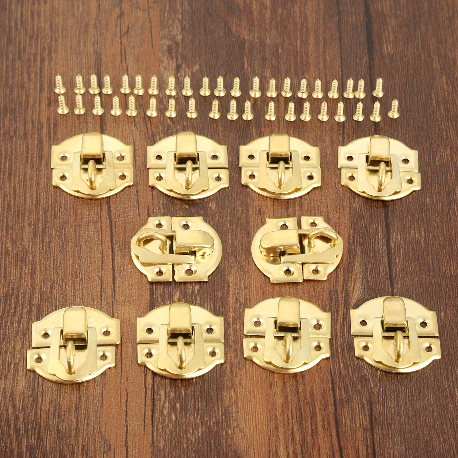 10pcs Golden Box Latch Clasps  - Furniture Hardware Vintage review and price