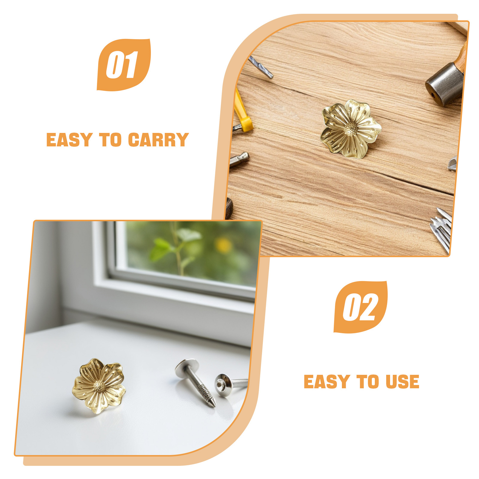 1Pcs Brass Flower Cabinet Pull - Furniture Hardware Vintage review and price