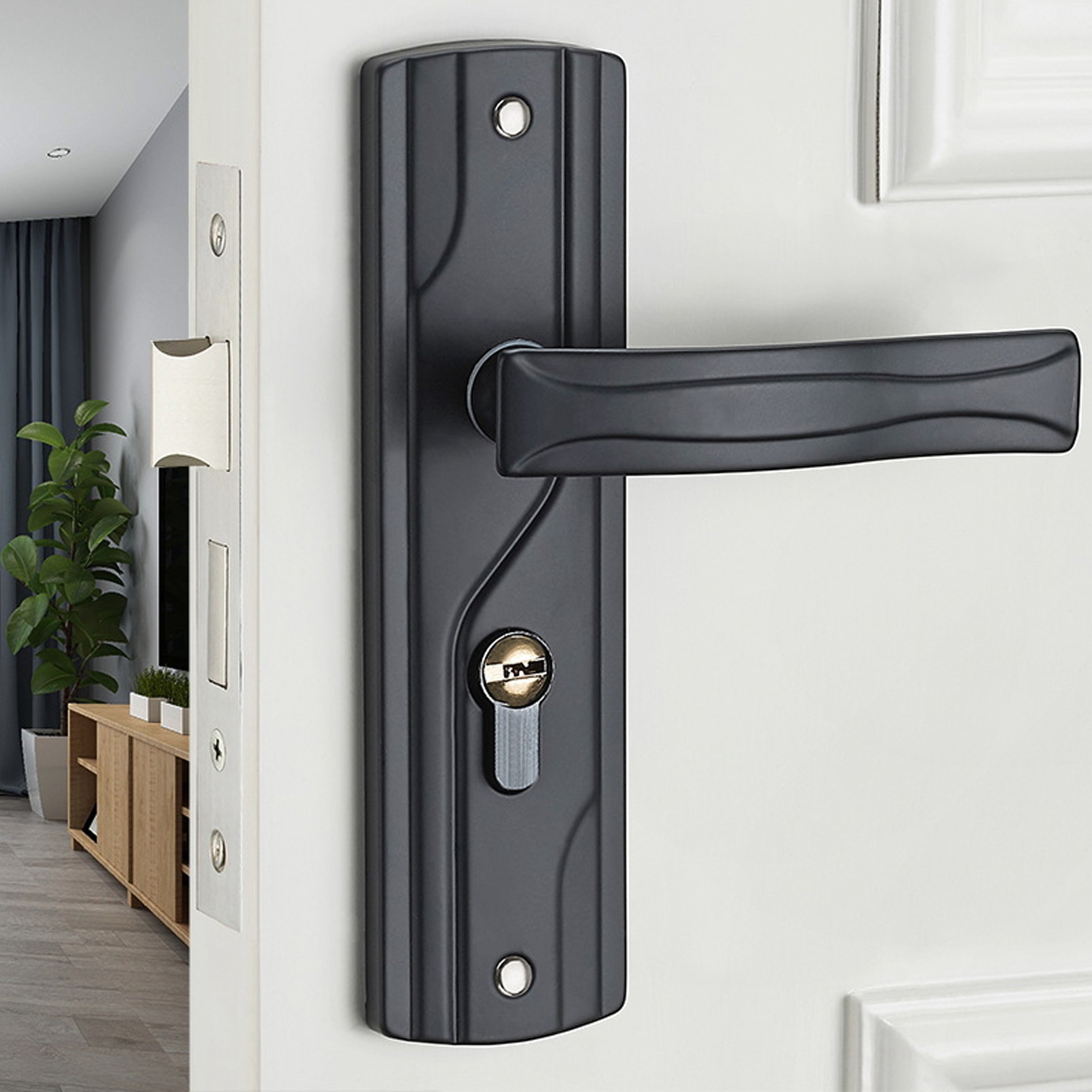 Door Handle Lock Manganese Ste - Door Handle Bar review and price