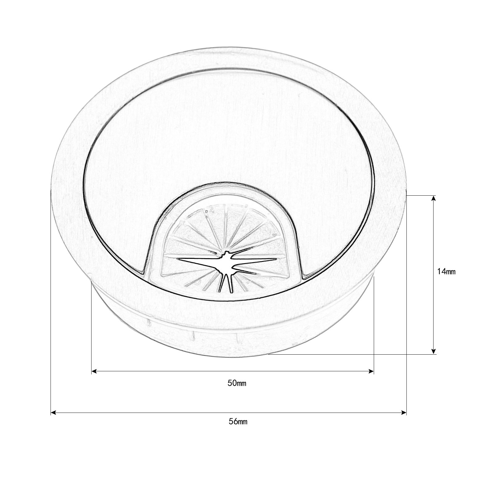 1Pc Zinc Alloy Desk Wire Hole  - Furniture Hardware Outlet review and price