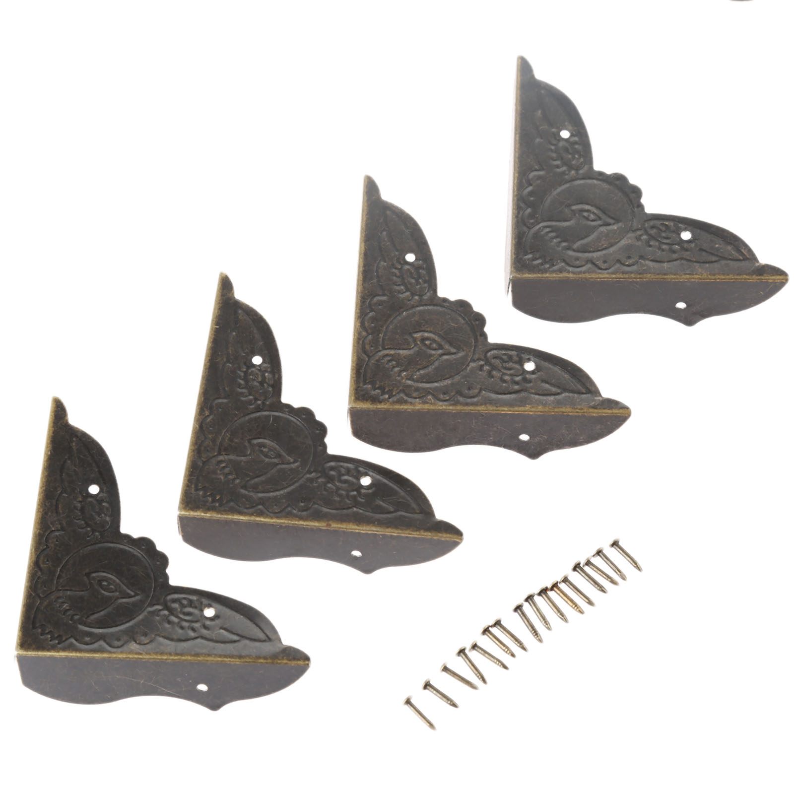 4Pcs Antique Brass Corner Brac - Furniture Hardware For Legs review and price