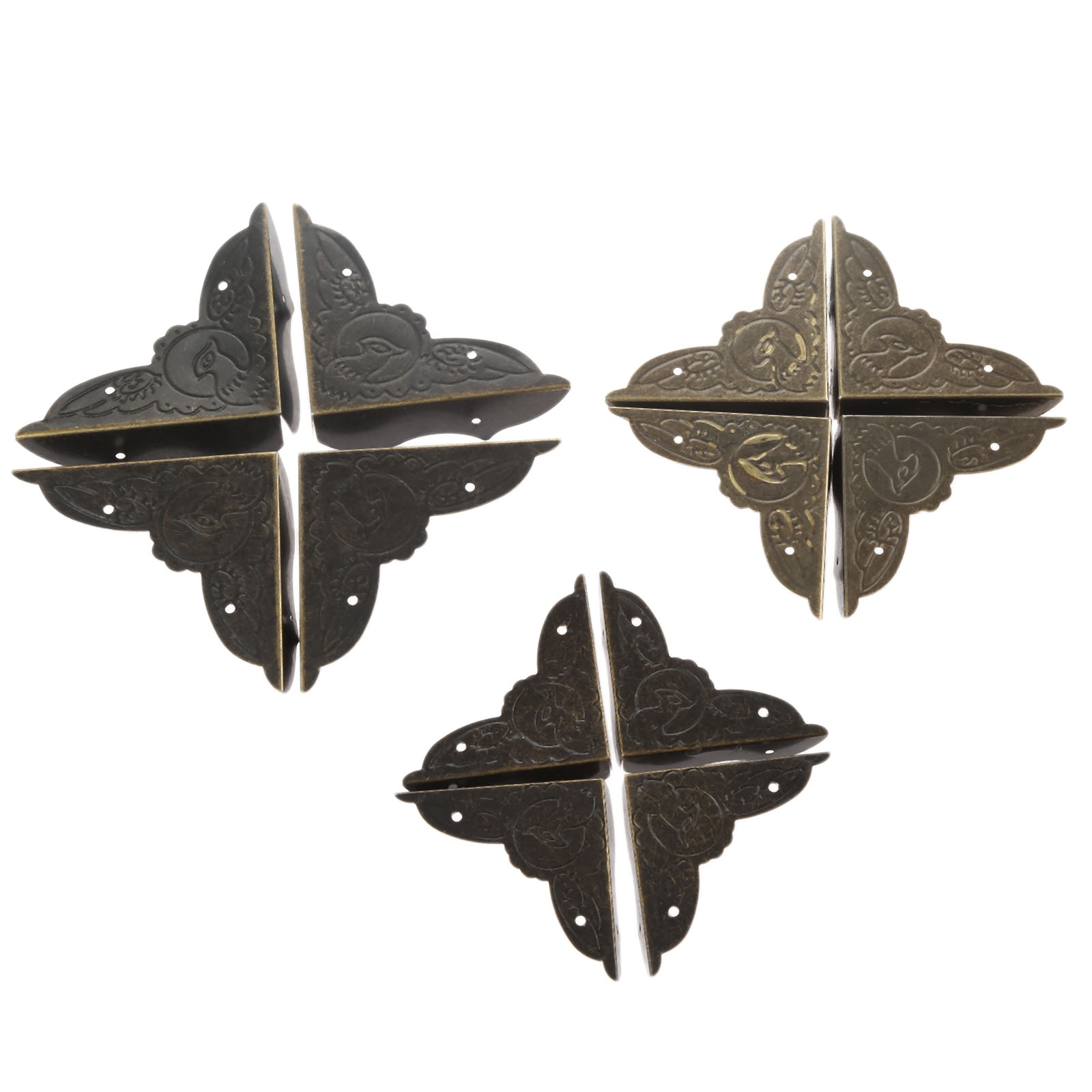 4Pcs Antique Brass Corner Brac - Furniture Hardware For Legs review and price