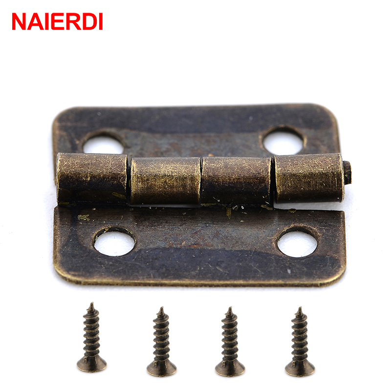 50PCS NAIERDI Antique Hinge Mi - Furniture Hardware Vintage review and price