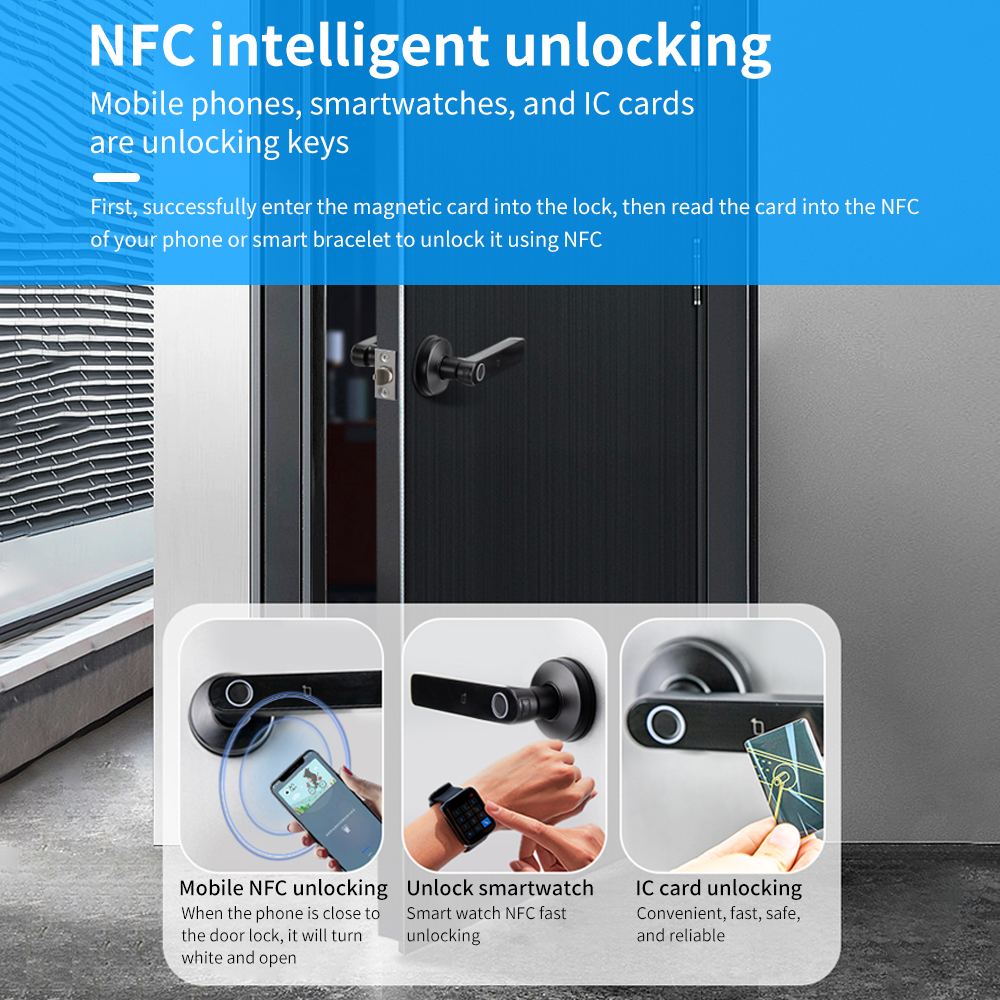 Tuya Bluetooth Smart Door Lock - Door Handle Bar review and price